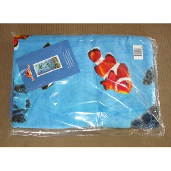 New Hawaiian Sea Turtles Bath Beach Pool Cotton Gift Towel Honu Turtle Coral NIP - Picture 4 of 4